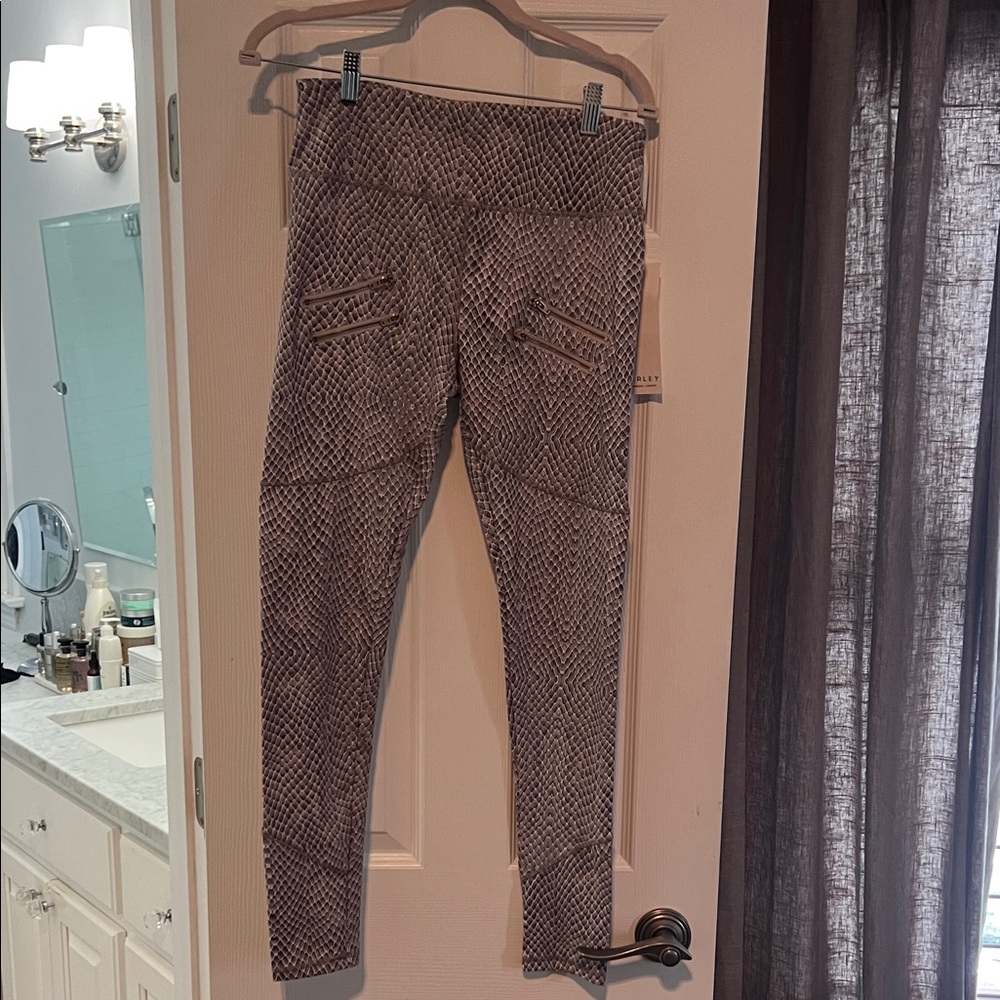Varley Snake Print Leggings - Gray and Black